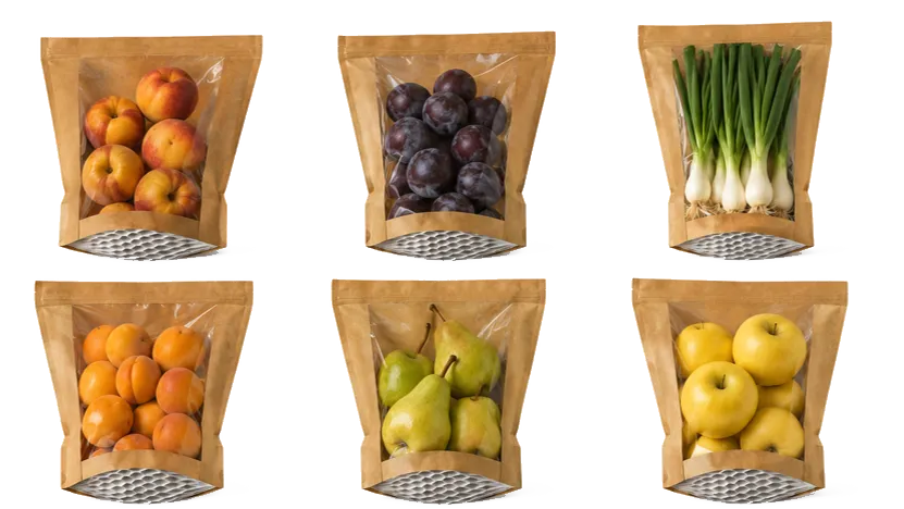 Bolsa BB Vertical Bag en el lineal de una frutería