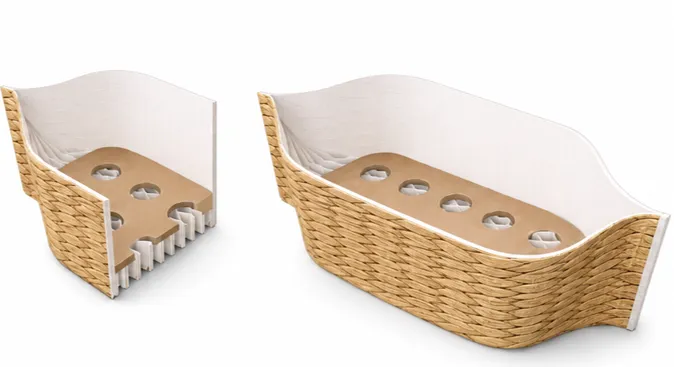 Horma de cartón macroperforada de una base BEEBASE