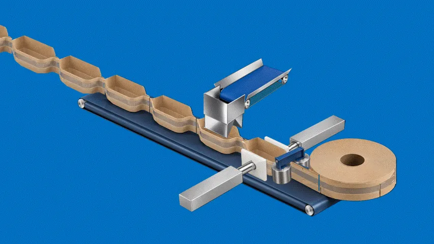 Envasado en línea con cesta BEEBASE kraft · Llenado